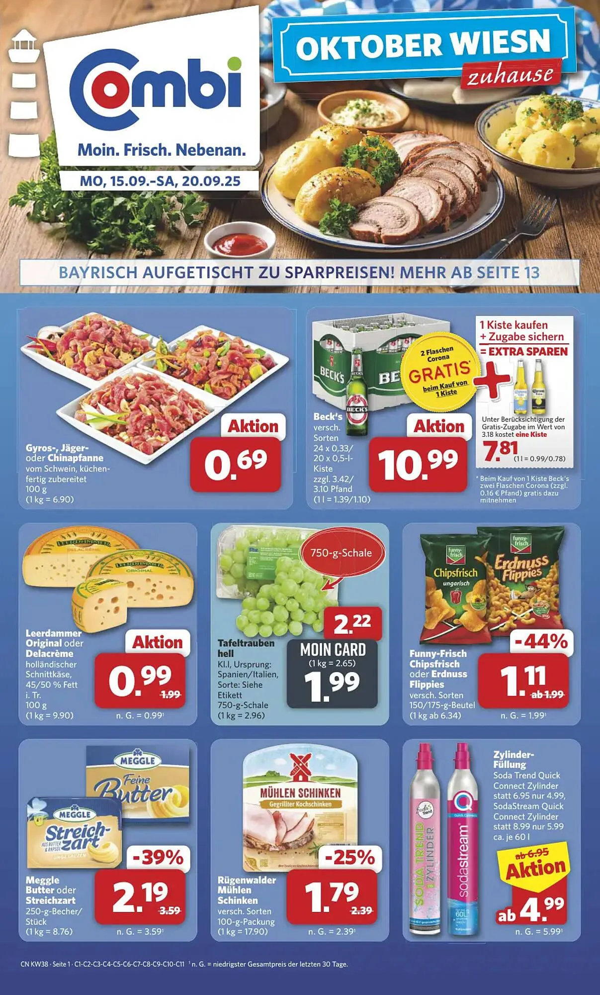Combi Markt DE folder van 15 september tot 20 september 2025 - Folder pagina 1