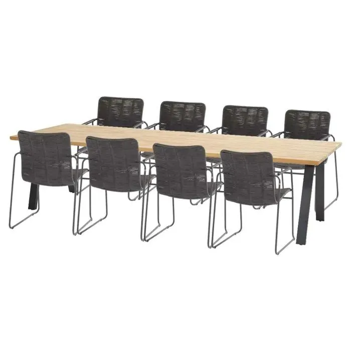 Palma tuinset 9-delig - Ambassador tuintafel 300x100 cm