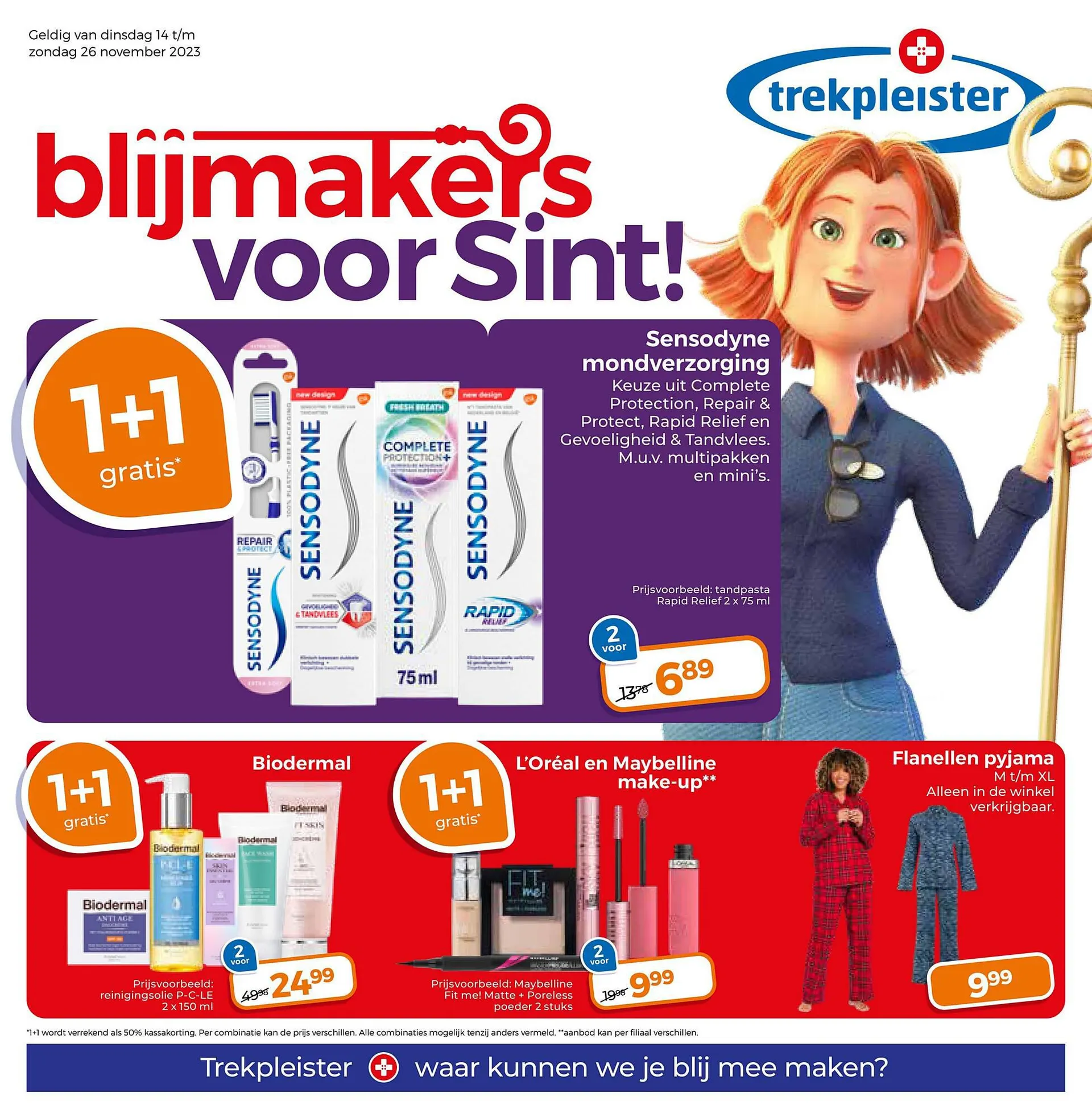 Trekpleister folder van 14 november tot 26 november 2023 - Folder pagina 1