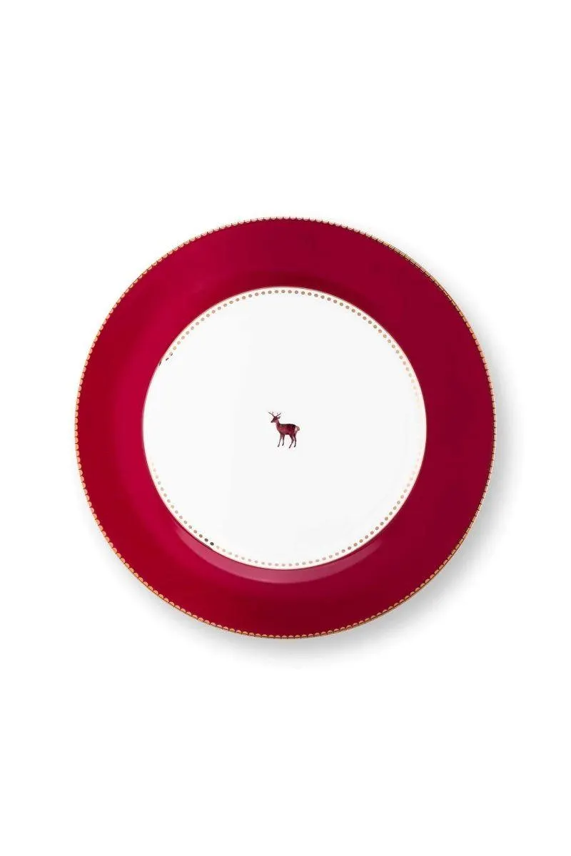 Dinerbord Love Birds Donkerrood 26.5cm