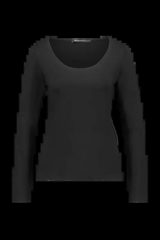 T-shirt met lage ronde hals