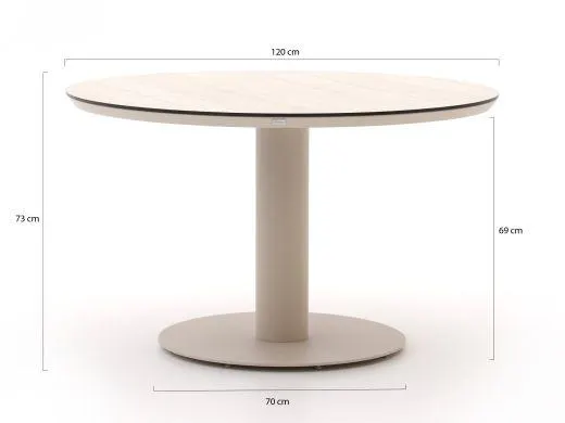 Intenso Busso/La Fonte ø 120cm dining tuinset 5-delig