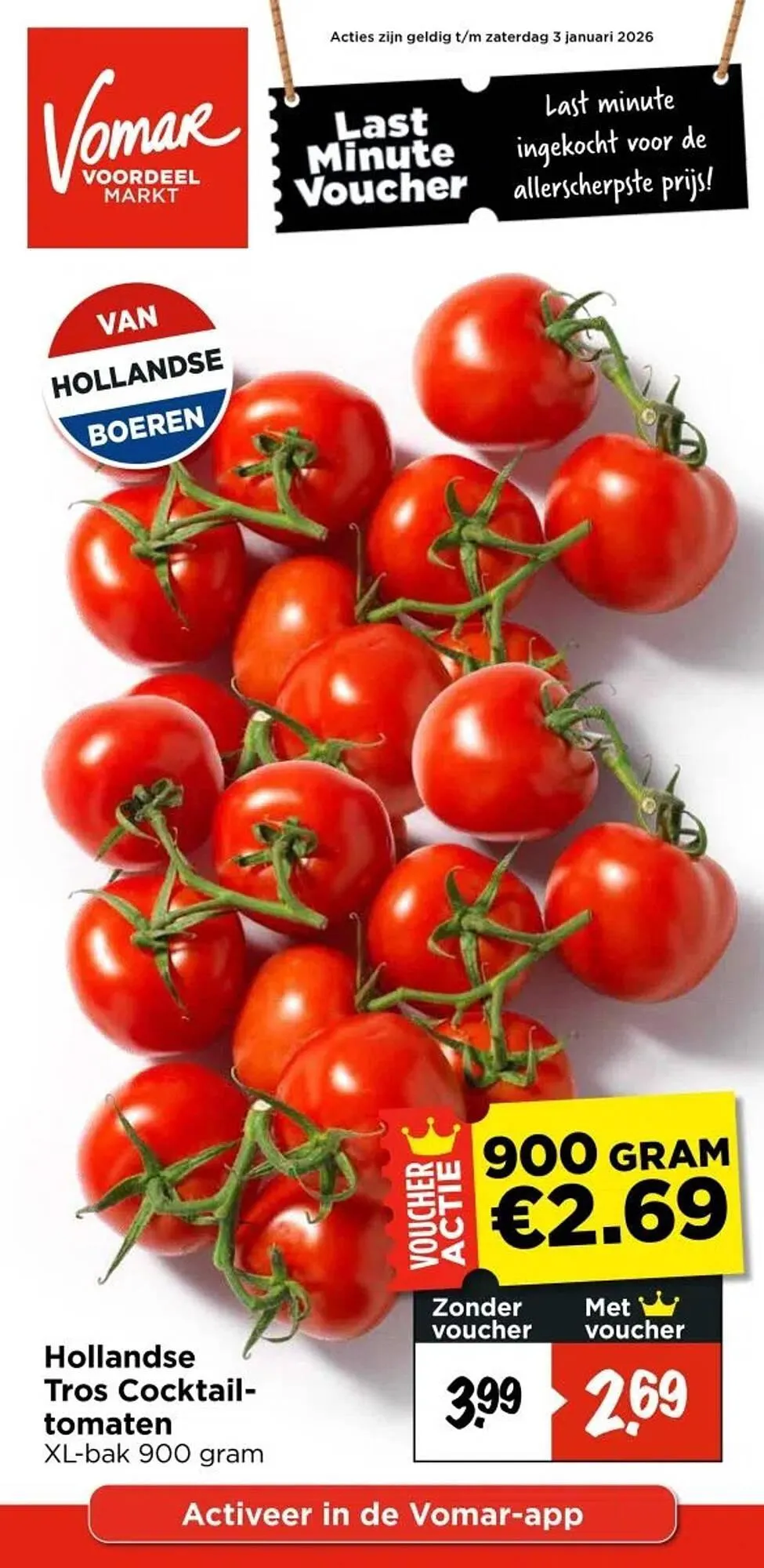 Vomar Voordeelmarkt folder van 1 januari tot 3 januari 2026 - Folder pagina 1