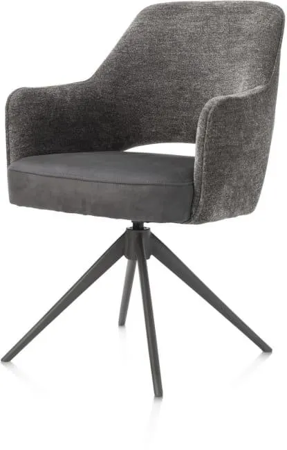 armstoel - draaibaar - metalen graphiet frame - combi Enzo / Calabria