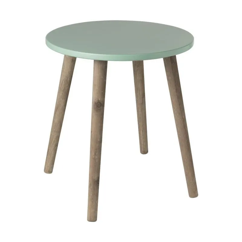 Bijzettafel Salvador - groen/bruin - ø36x41 cm