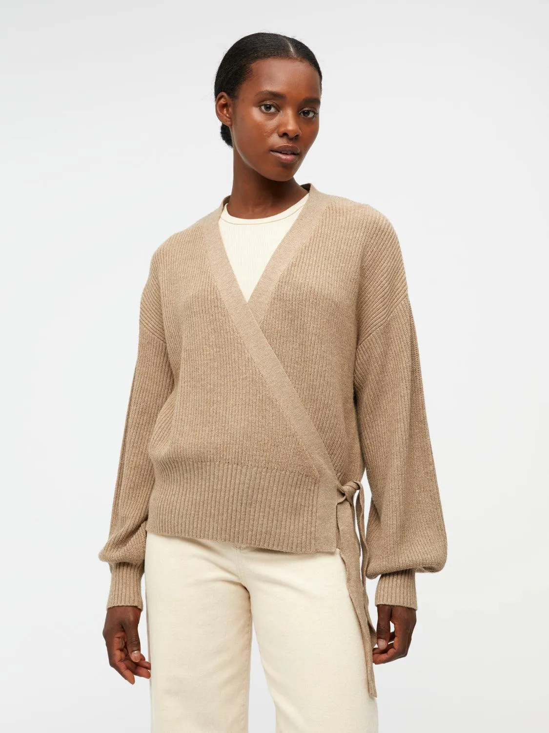 OBJMALENA Cardigan - Fossil