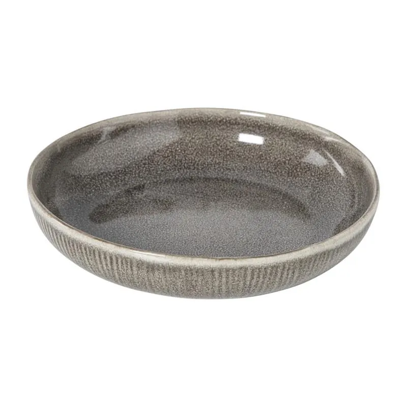 Diep bord fuji - bruin - ø22x4 cm