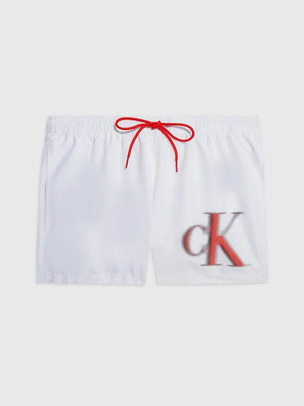 Korte zwemshort met trekkoord - CK Monogram