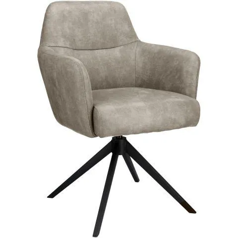 Eetkamerstoel Balestro microleder donkerbeige
