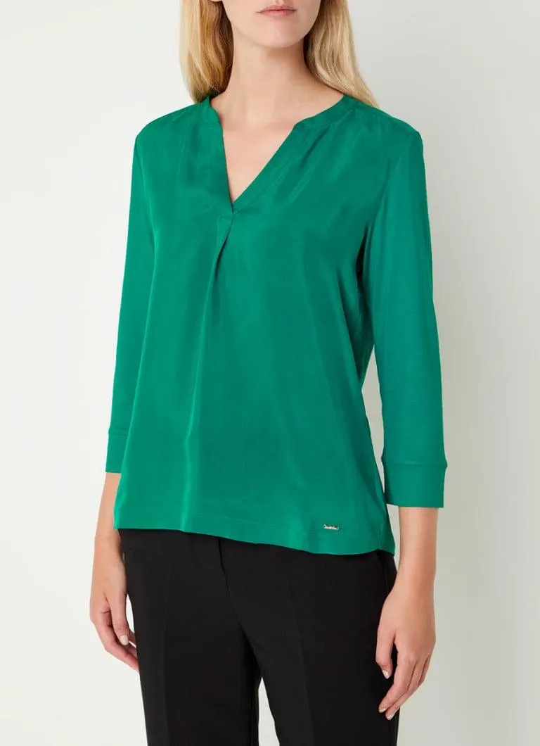 Clarissa tuniek met V-hals en stretch