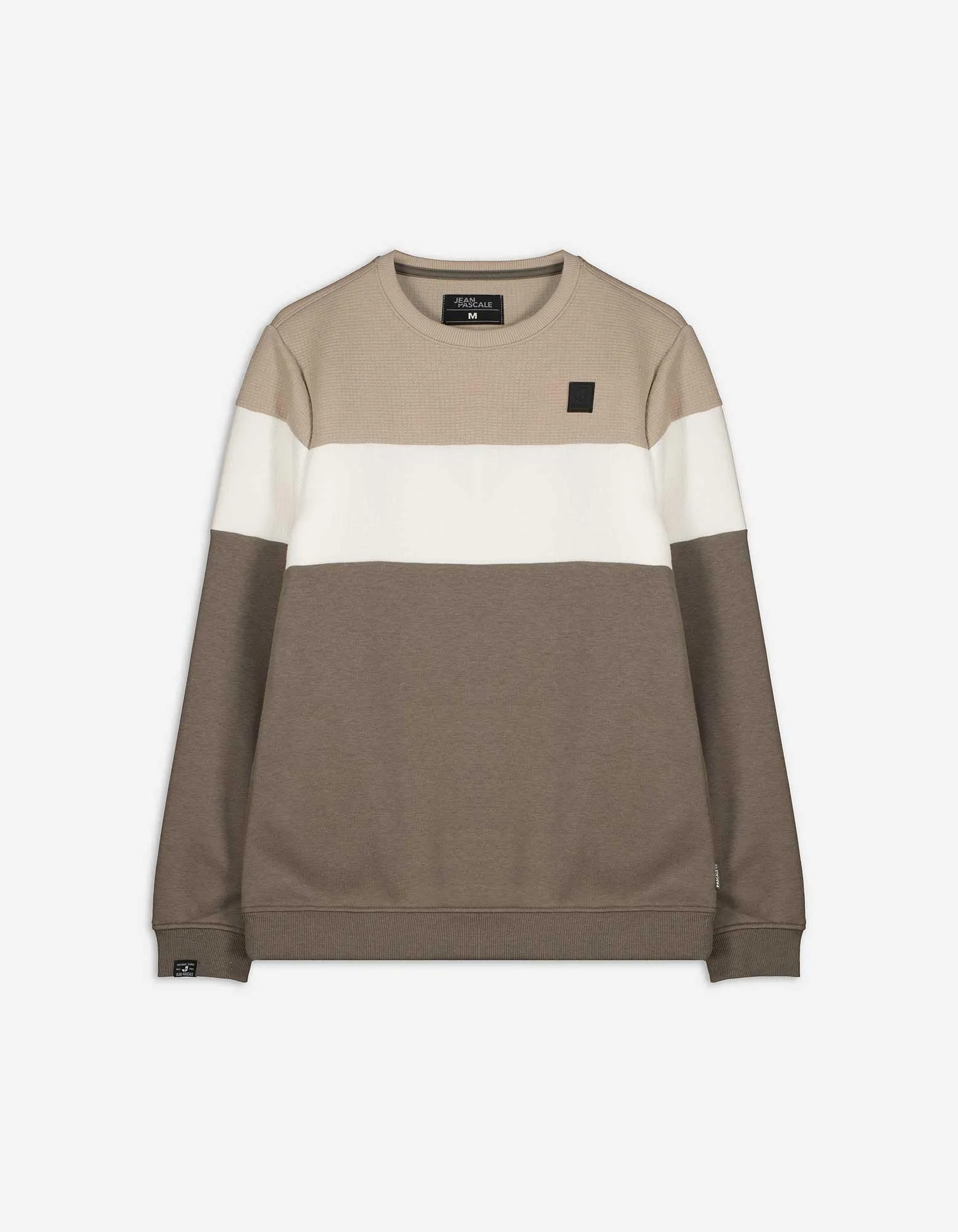 Mikina - Barevné pruhy - svetle hneda