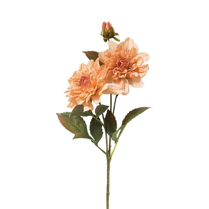 Kunstbloem dahlia - oranje - 65 cm