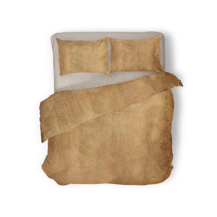 Elegance Dekbedovertrek Velvet Uni - cognac brown