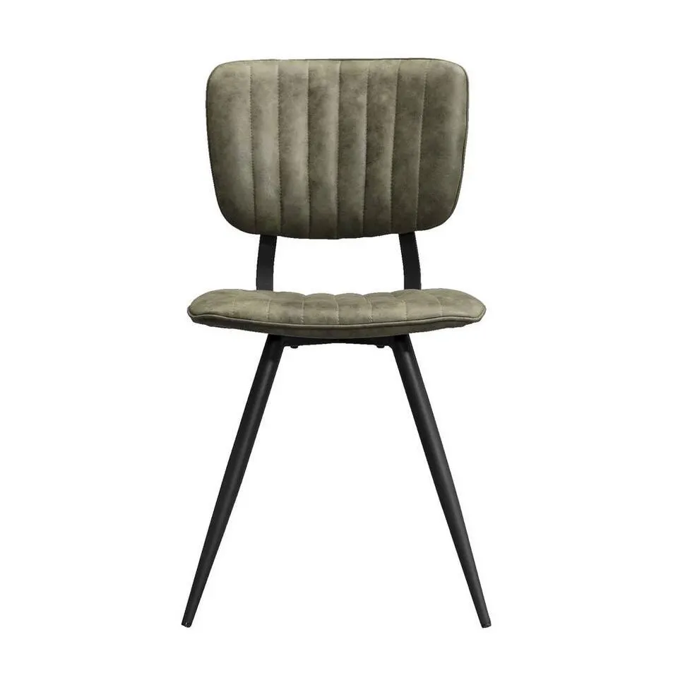 Eetkamerstoel Brim - stof - olijfgroen