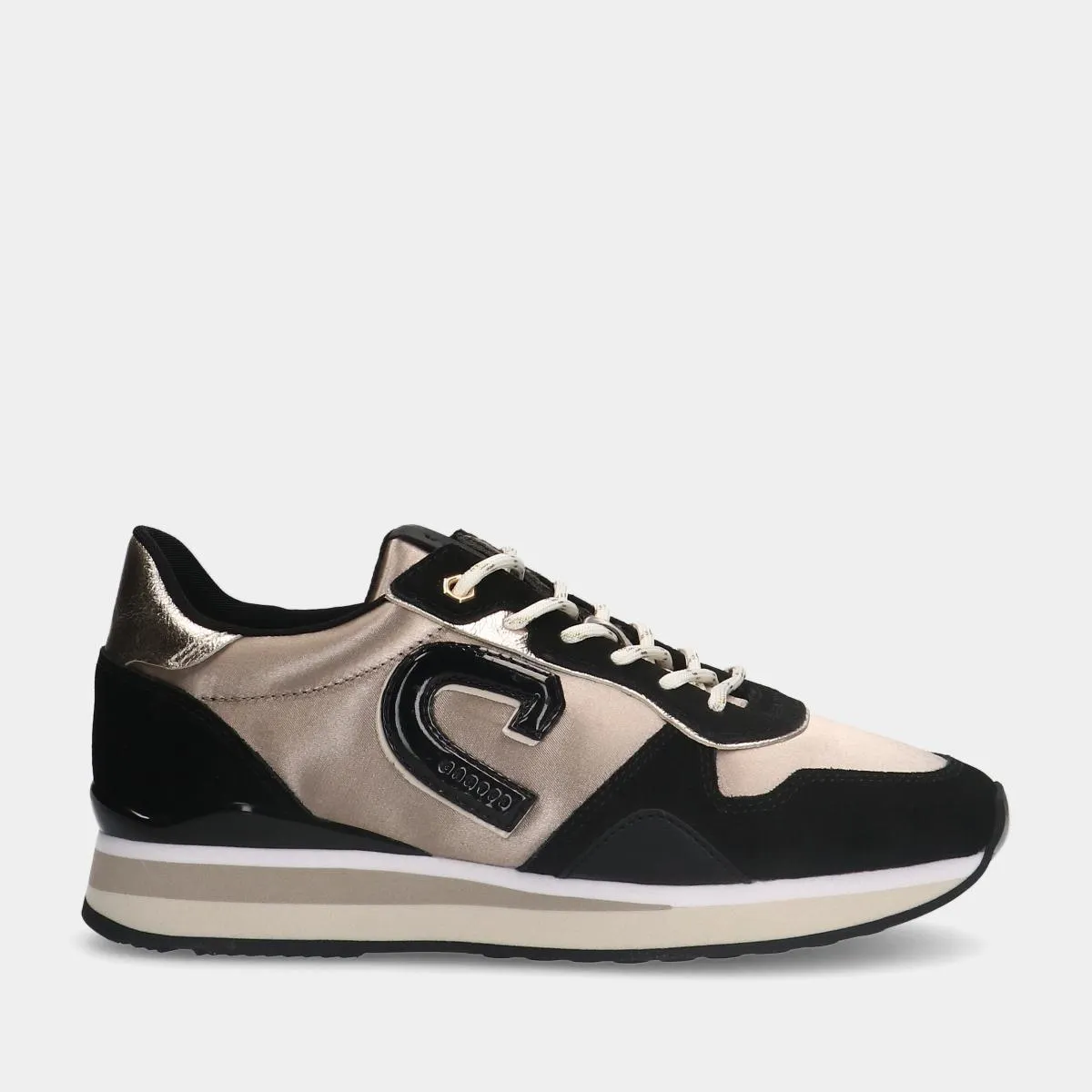 Cruyff Parkrunner Lux 957 Black/ Gold dames sneakers
