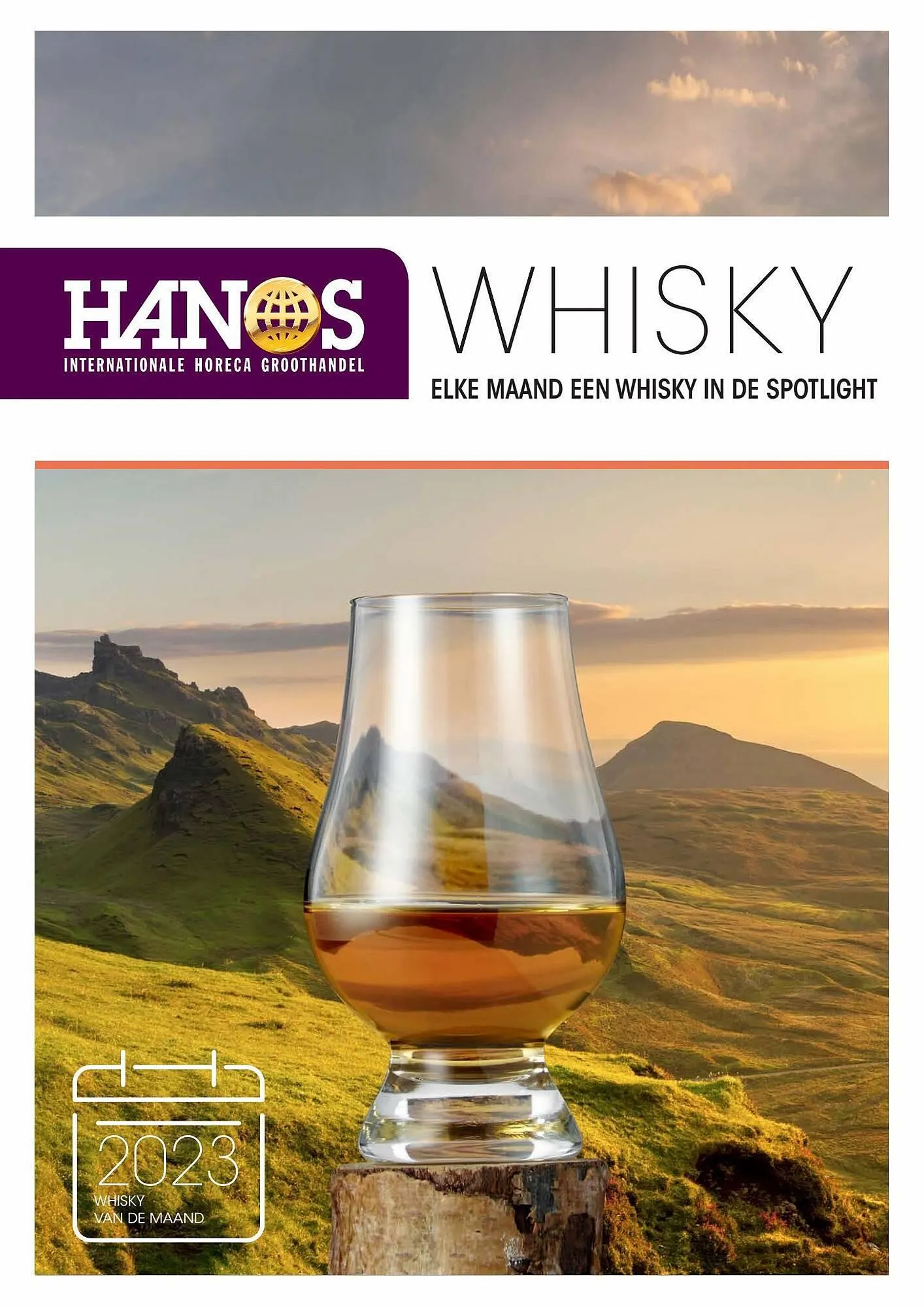 HANOS folder - Whisky van 1 januari tot 31 december 2023 - Folder pagina 1