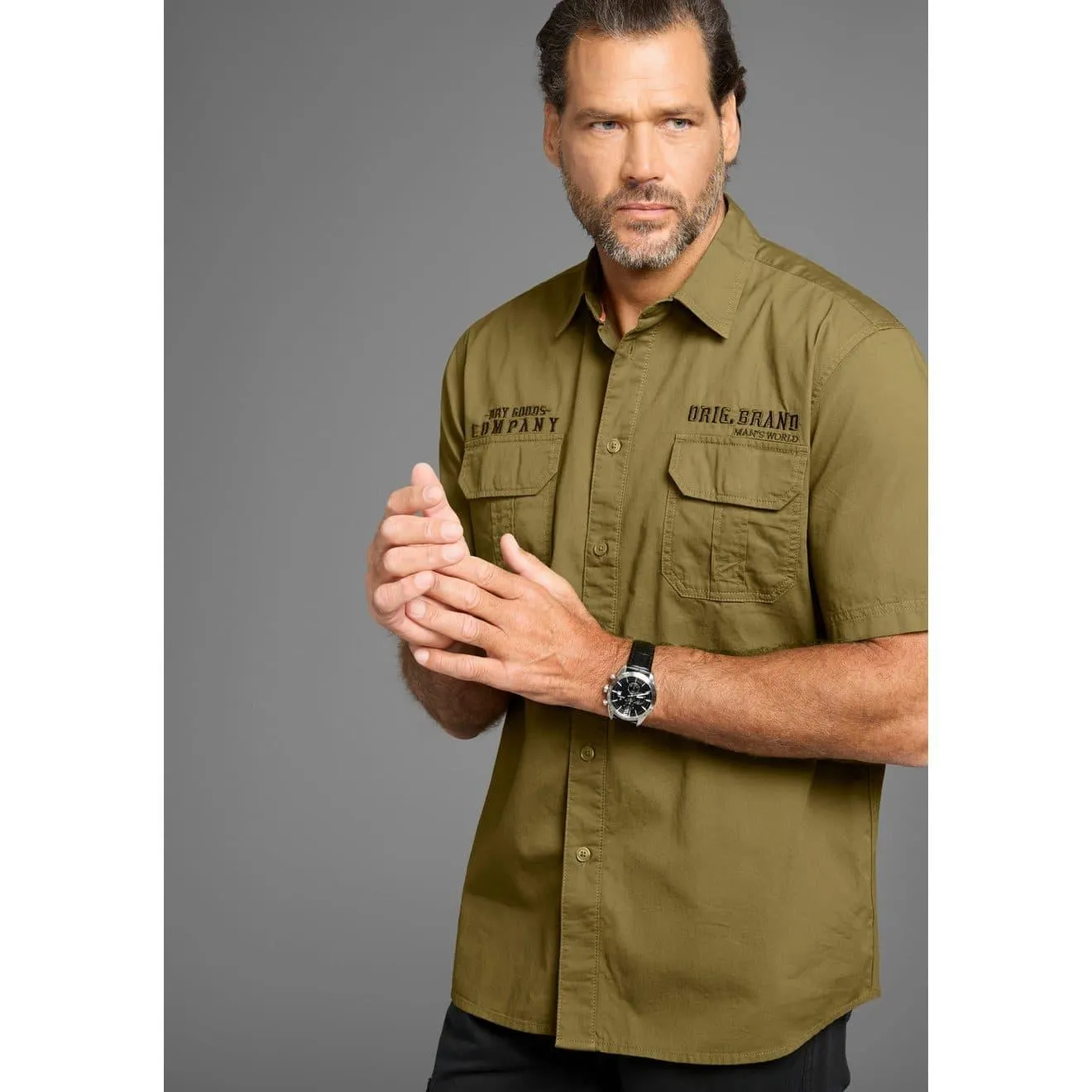 Man's World Overhemd met korte mouwen Korte mouwen overhemd in casual pasvorm