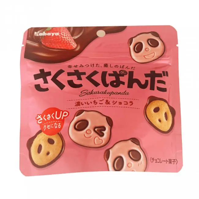 Kabaya Saku Saku Panda Strawberry 42g