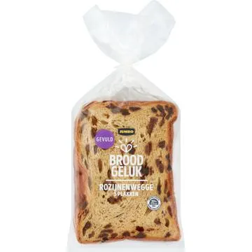 Broodgeluk - Gevulde Rozijnenwegge - 5 Stuks