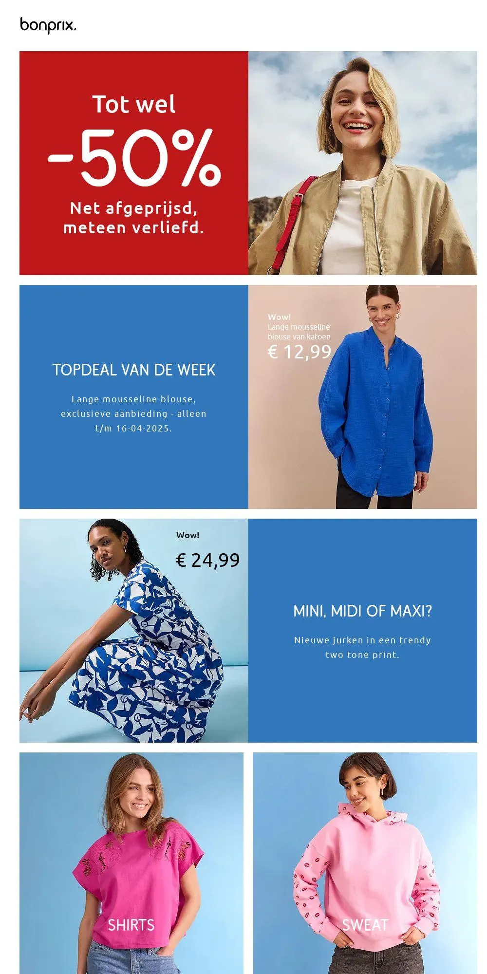 Bonprix Actuele folder van 14 april tot 20 april 2025 - Folder pagina 1