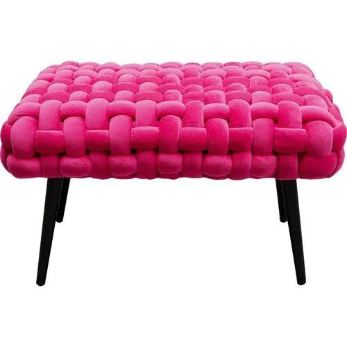 Kare Design Bank Weave fluweel roze