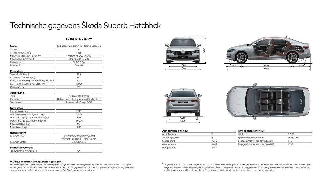 Škoda Superb (Combi) Prijslijst per 4 juli 2024 van 20 juli tot 20 juli 2025 - Folder pagina 16
