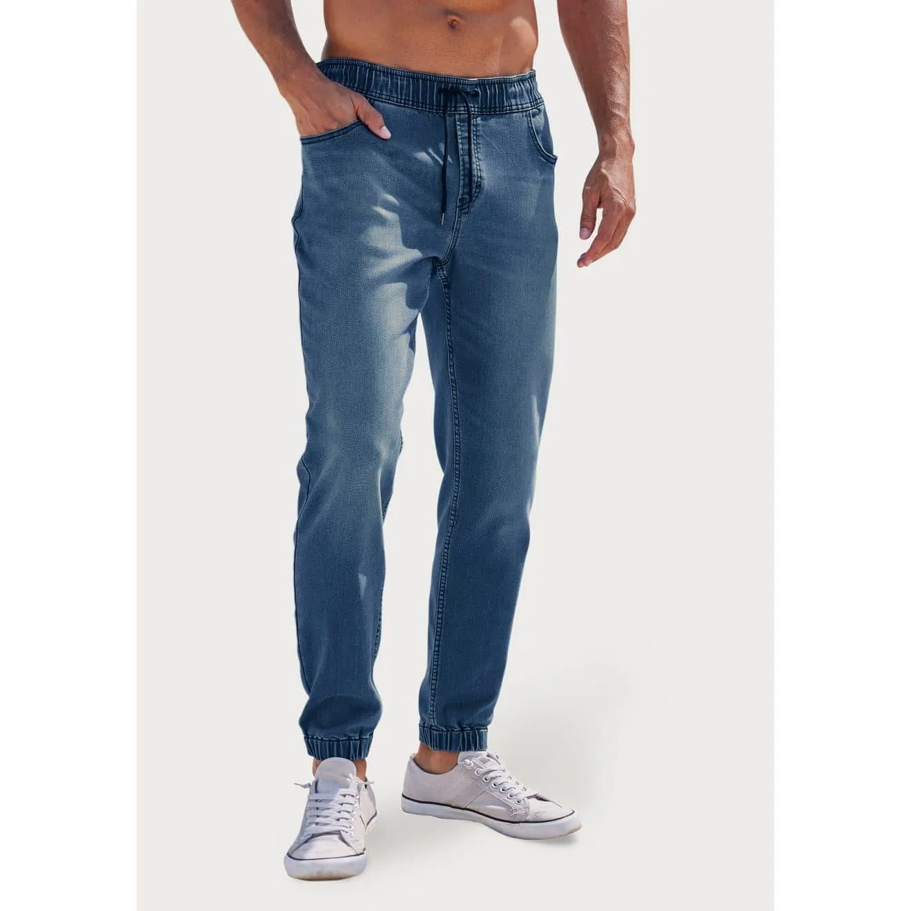 John Devin Joggingbroek Jogpants Joggpants met elastische band van zachte stretchkwaliteit