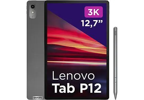 LENOVO Tab P12 + Pen - 12.7 inch - 128 GB - Grijs - WiFi