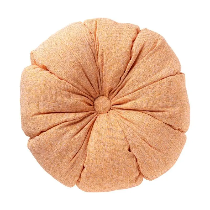 Kussen bloem - oranje - ø42 cm