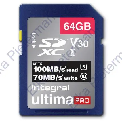 Integral Secure Digital kaart 64GB SDXC V30