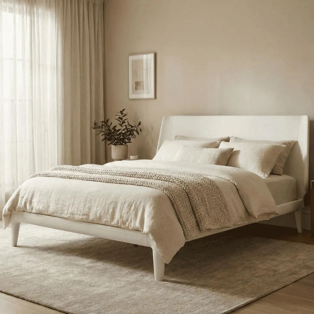 Essential Pure white met hoofdbord Pure white