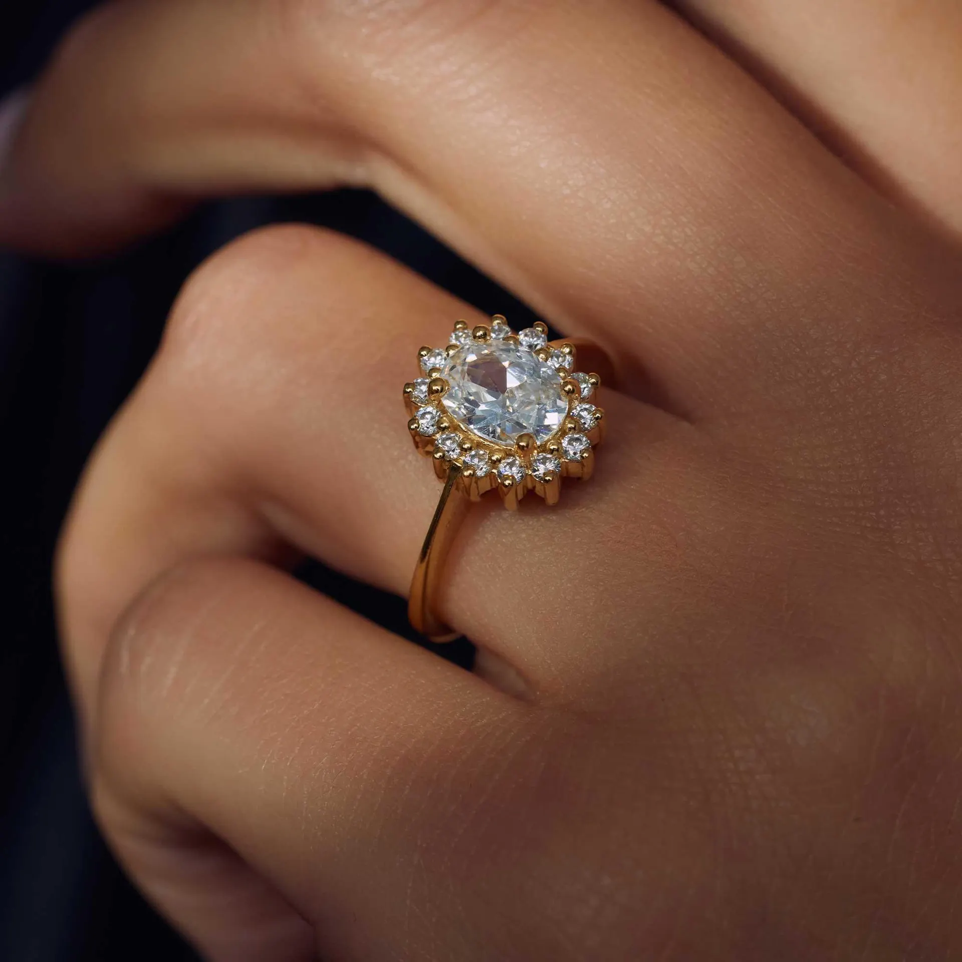 Mia Colore Bianca 925 Sterling Zilveren Gold Plated Ring PDM33062