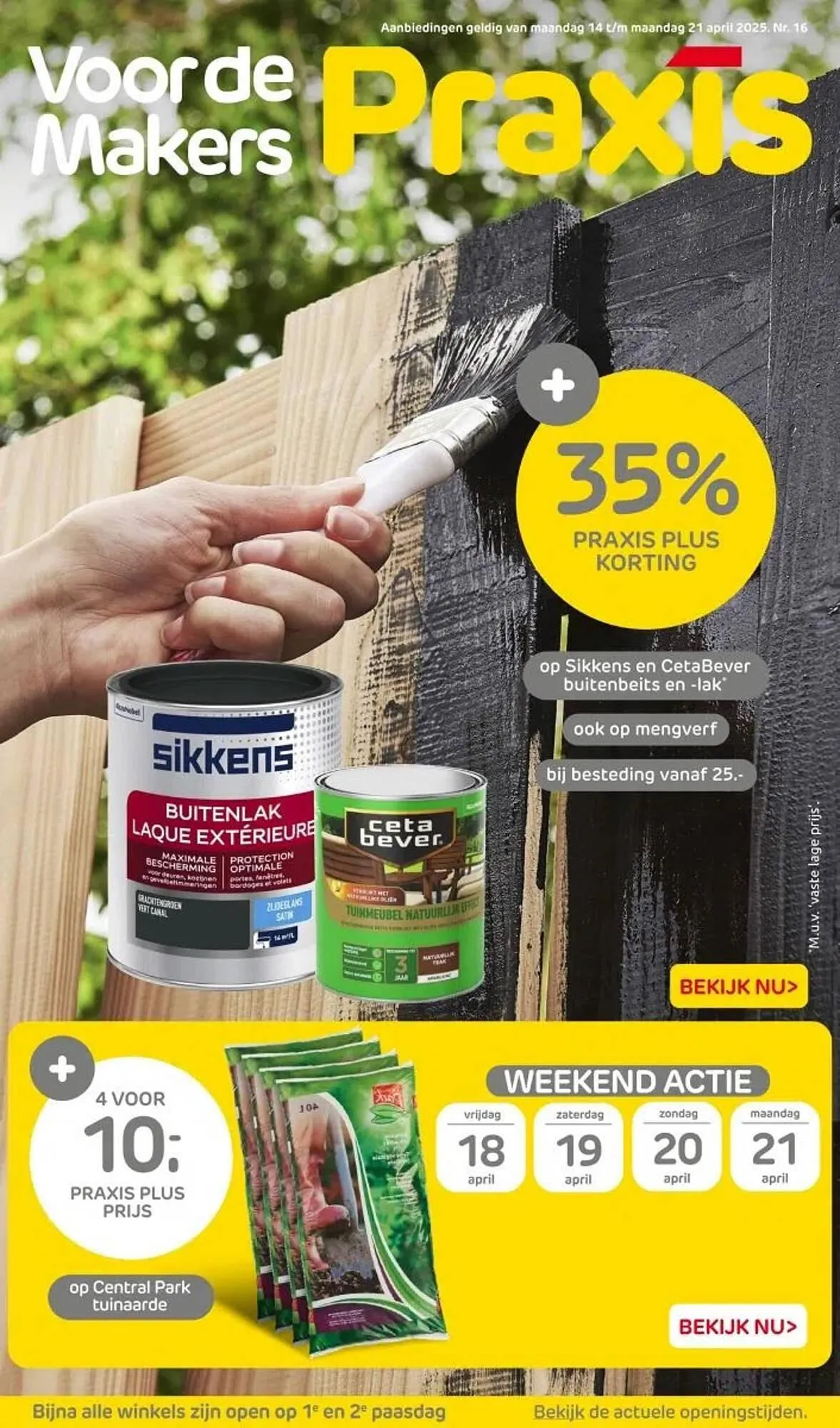 Praxis folder van 14 april tot 20 april 2025 - Folder pagina 1