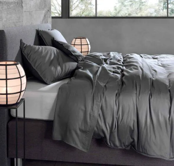 Zo!Home Satinado Dekbedovertrek Classic Anthracite