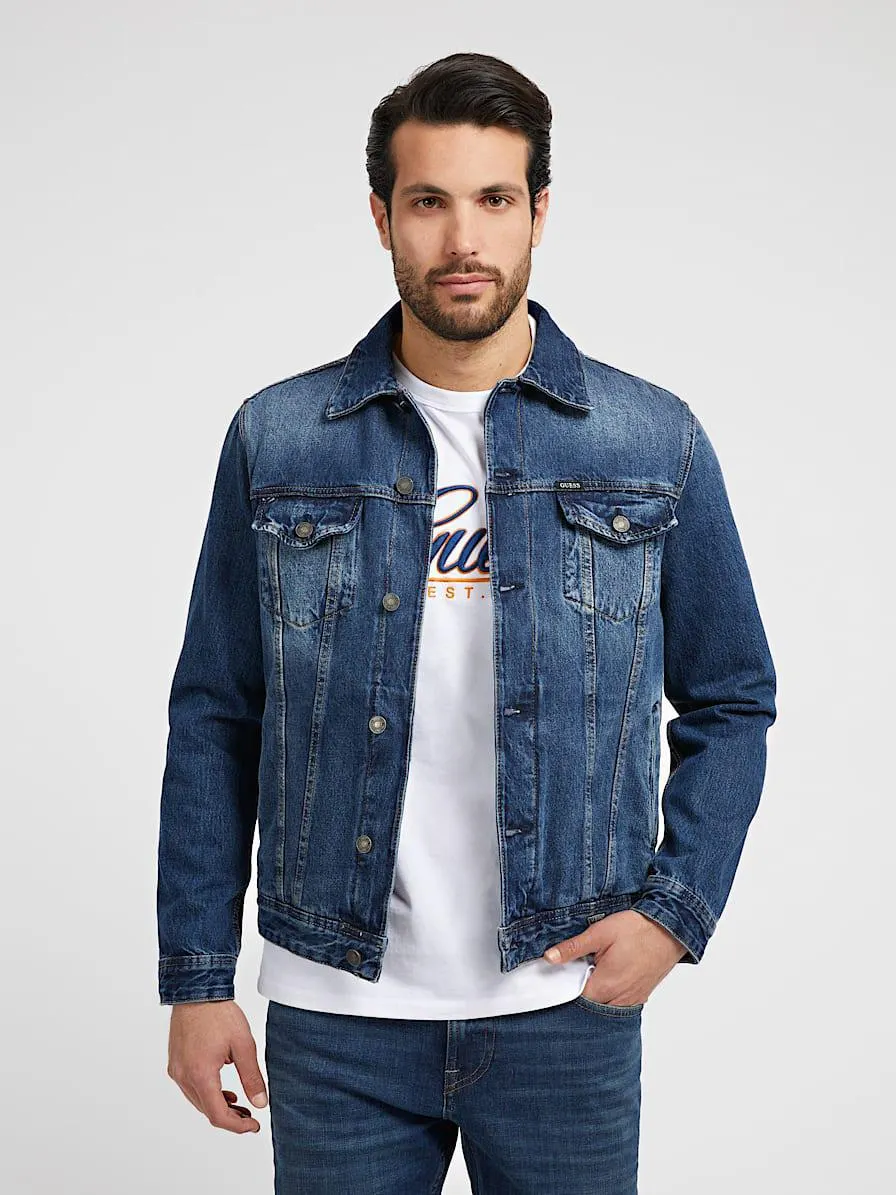 Spijkerjack met pasvorm regular