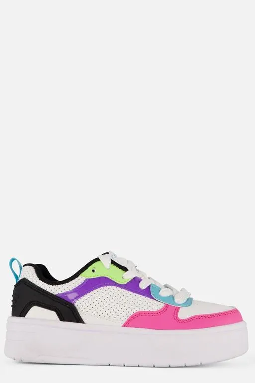 Court High Sneakers wit Synthetisch