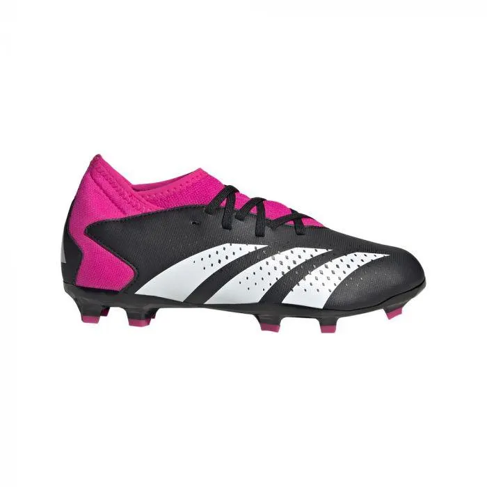 Adidas Predator Accuracy.3 FG GW4609 voetbalschoenen junior core black cloud white team shock pink