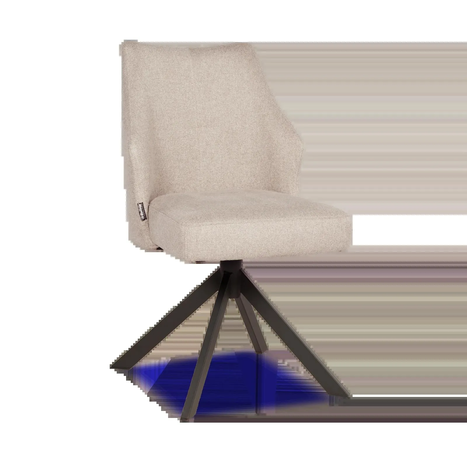 Eetkamerstoel Alicia (poot A - zwart) - Soho Beige
