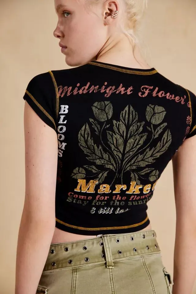 Midnight Flower Market Baby Tee