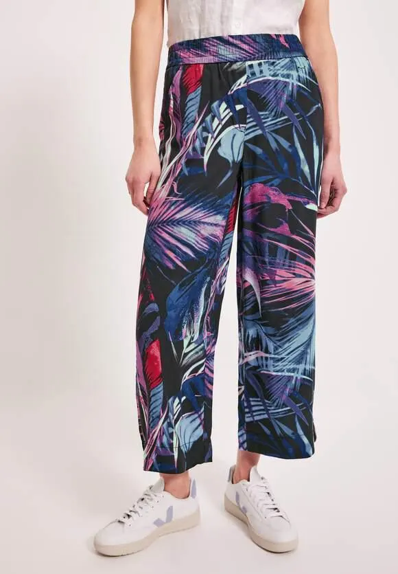 Casual fit broek met print