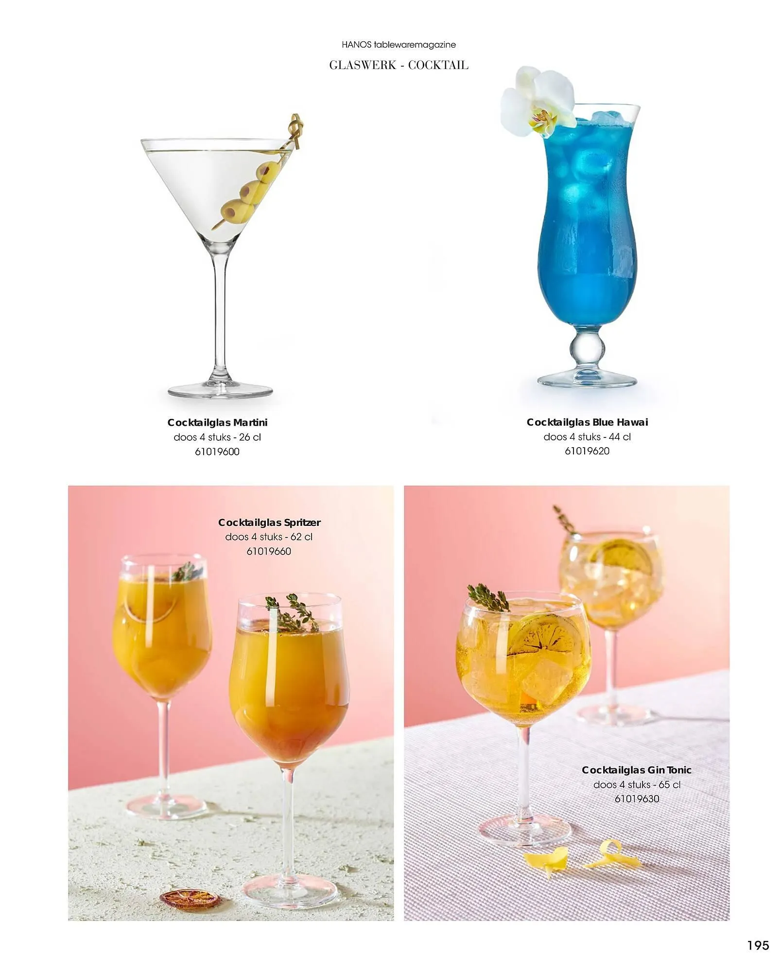 HANOS Tableware Magazine 2023-2024 van 1 januari tot 30 april 2024 - Folder pagina 195