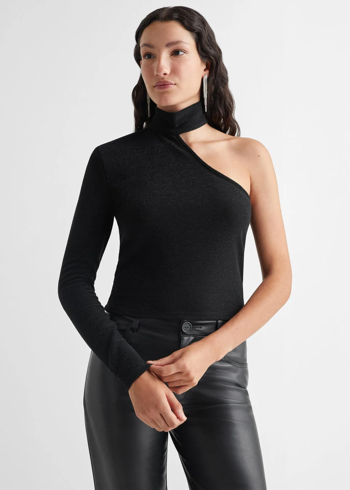 Asymmetrisch katoenen T-shirt