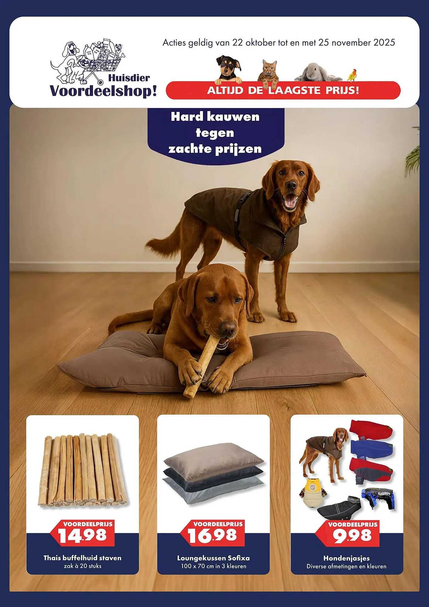 Huisdier Voordeelshop folder van 3 november tot 25 november 2025 - Folder pagina 1