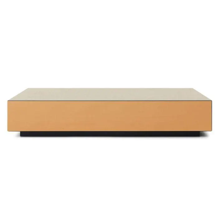 Mirror block coffee table smokey brown (80x55cm)