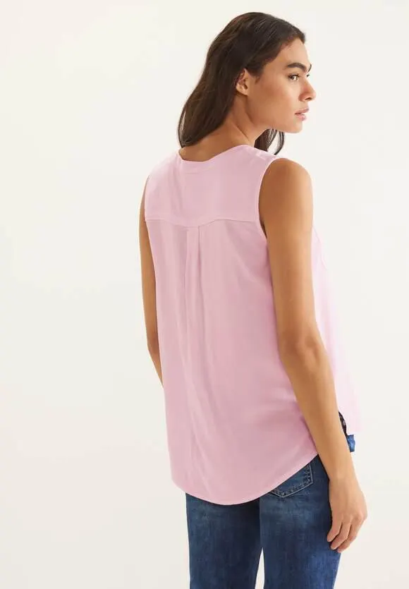 Blousetop in effen kleur