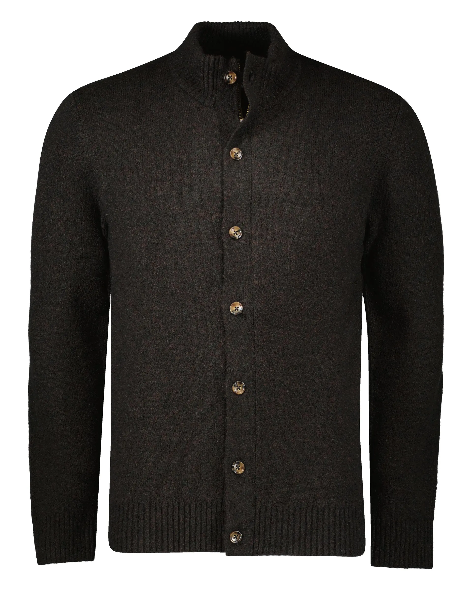 Vest met Knopen en Rits Donkergroen