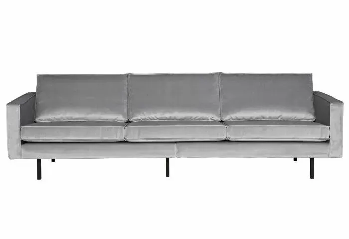 Bank Rodeo 3-zits Velvet Lichtgrijs