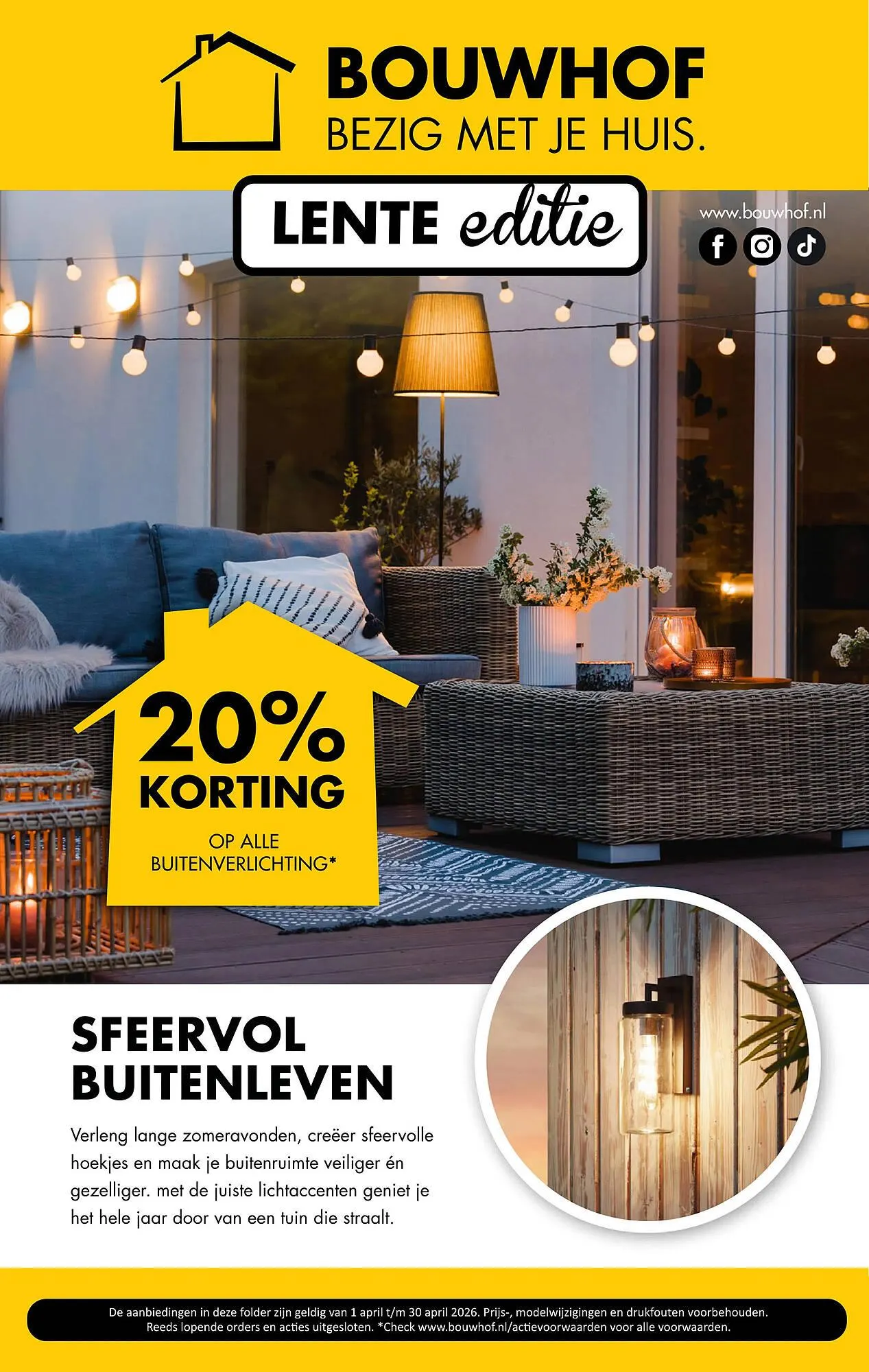 Bouwhof folder van 1 april tot 30 april 2026 - Folder pagina 1