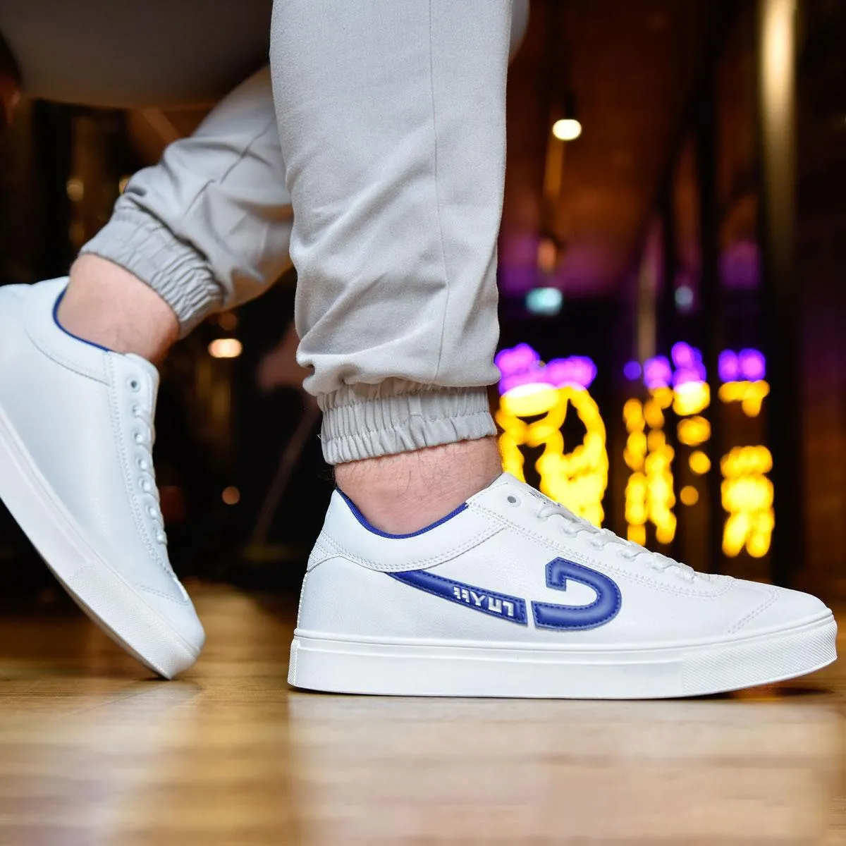 Cruyff Flash Wit/Blauw Heren