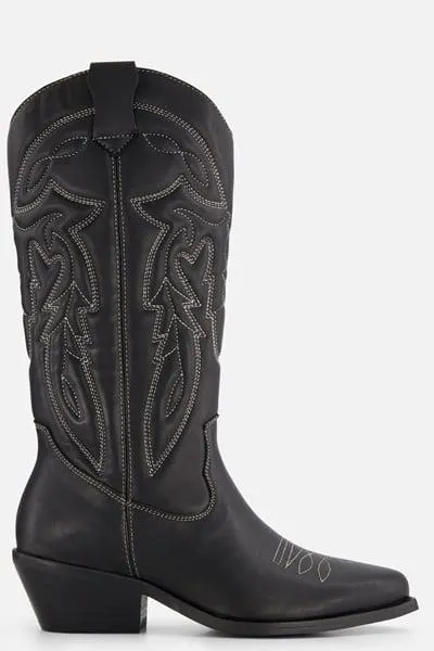 Cellini Cowboylaarzen zwart Leer